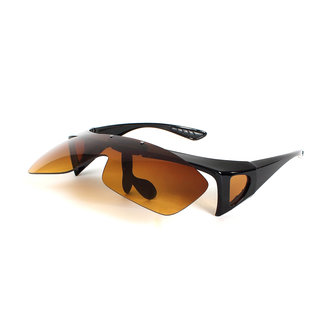  Fitover Overzetzonnebril Sonnen&uuml;berbrille with Visor open