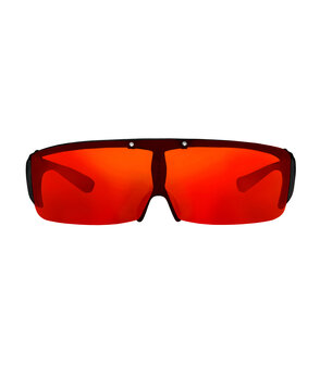  Fitover Overzetzonnebril Sonnen&uuml;berbrille with Visor Red mirror