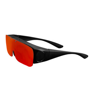 Fitover sunglasses Overzet zonnebril Sonnen &Uuml;berbrillen with Visor Red mirror