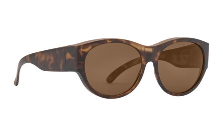 overzetzonnebril, Sonnen&uuml;berbrille havanna