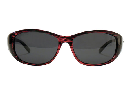 Overzet zonnebril Sonnen Überbrillen Shield Plus Red (model: POL500)
