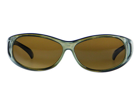 Fitover Overzet zonnebril Sonnen &Uuml;berbrillen Opaque-Brown front