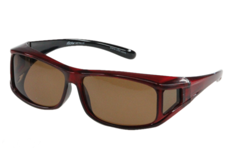 Fitover Overzetzonnebril Sonnen&uuml;berbrille Fitover Metallic red