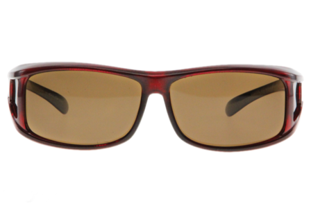 Fitover sunglasses Overzet zonnebril Sonnen &Uuml;berbrillen Fitover Metallic red front