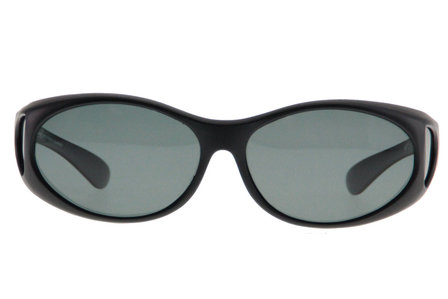 Fitover sunglasses Overzet zonnebril Sonnen &Uuml;berbrillen Fitover Black front (model: WT2)