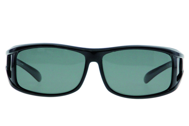 Fitover sunglasses Overzet zonnebril Sonnen Überbrillen Move Black front